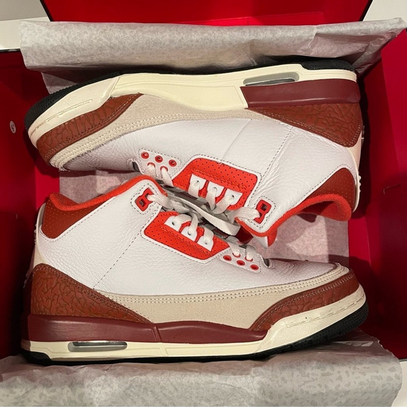 Nike Air Jordan 3 Retro SE Dunk on Mars (GS) DV7028-108 White/Orange SZ 7Y - Picture 5 of 12